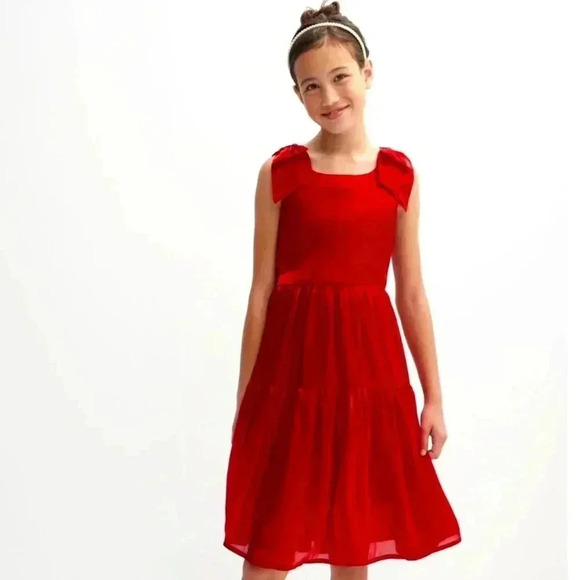 Rewind Other - Rewind 7-16 Bow Sleeve Midi Holiday Dress size 8